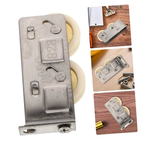 3 Piece Sliding Door Pulley Wheel Window Roller For Smooth Replacement For Sliding Gates And Doors With Durable Double Bearing Track Guide System For Quiet Operation Easy Installation And Long Lasting Performance