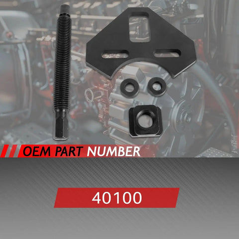 Wheel Hub Removal Tool Kit For Cars And Trucks, Fits 5, 6, And 8 Lug Hubs, displayed with OEM Part Number 40100 on engine bay