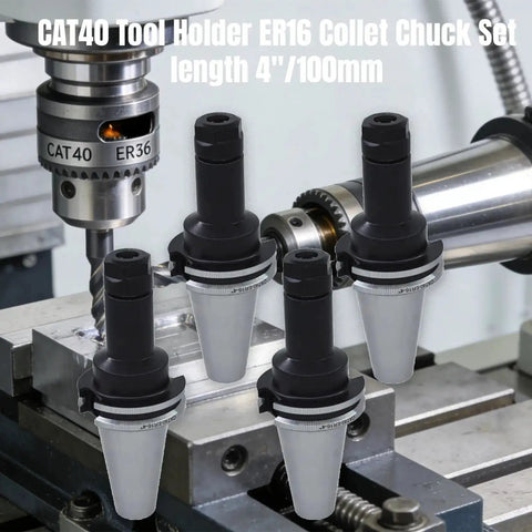 ER16 Collet Chuck Tool Holder Set Four Inch 100mm Length For CNC Milling Lathe Engraving Machines