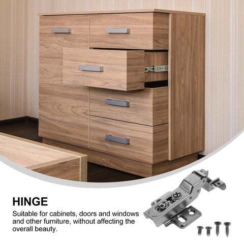 4 Pack Black Hydraulic Aluminum Frame Cabinet Hinges With No Slam Soft Close For Glass Doors And European Concealed Corner Cabinets In Kitchen And Wardrobe Smooth Silent Stainless Steel Hardware, shown with drawers and screws