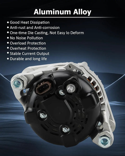 Beefed-Up 150 Amp Alternator Replacement For Santa Fe Sport 2.4L 2017-2018, Sonata 2.4L 2015-2019, Optima 2.4L 2016-2020