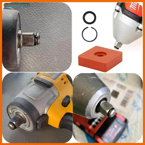 10 Sets 1/2 Inch Impact Wrench Retaining Ring Clips With O Ring And Anvil Install Tool for 1/2 Inch Square Drive Sleeves in use