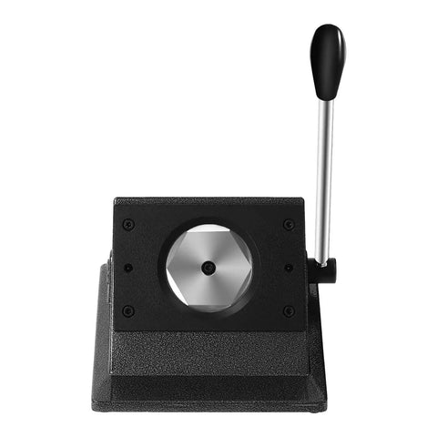 Front view of Heavy Duty Button Circle Cutter 2.75 Inch Circle To 2.28 Inch Button Pin Die Punch Tool for craft badges and DIY projects