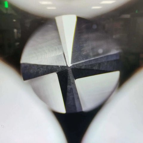 Close-up of Versatile Chamfer End Mill for Alloy Steel and Hardened Steel, Carving and Drilling, V Groove 90 Degree Milling Bits