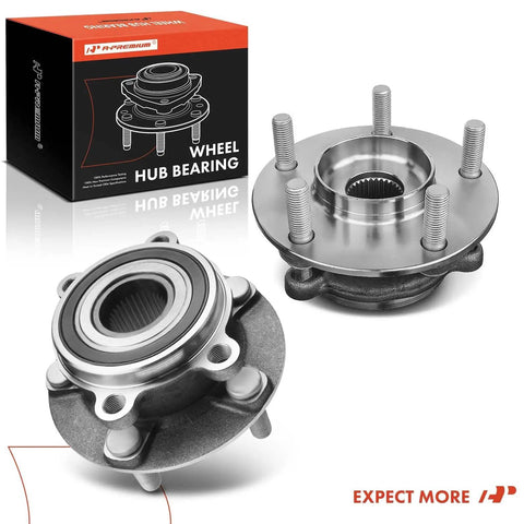 2 X Front Wheel Bearing And Hub Assemblies For Mazda CX-5 2013-2022 And Mazda6 2014-2019, showing 5-lug design and steel construction