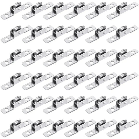 36 Pack Three Eighths Inch Metal Sliding Window Rollers With Universal Metal Axles for Windows Cabinets and Doors