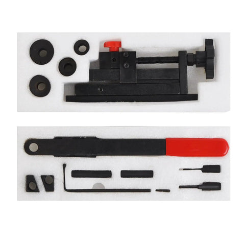 Manual Bench Mounted Mini Universal Bending Bender for Wire, Flat Metal and Tubing set with various components.