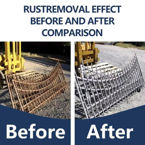 Before and after comparison of rust removal on metal gates using Garnet Sand Blasting Media 100 Grit For Blasting And Waterjet Cutting.