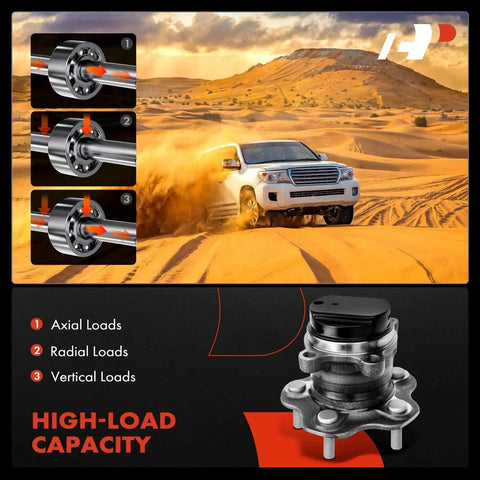 Rear Wheel Bearing And Hub Assembly For Nissan Rogue Rogue Sport And Qashqai 5 Lug FWD Only High Load Capacity
