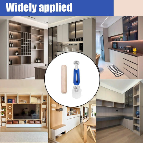 Cam Locks For Furniture 124 Pcs 3 In 1 Eccentric Wheel Hardware with Nuts and Screws for cabinet assembly and repair shown