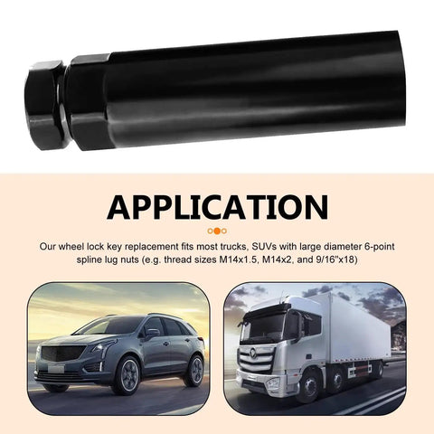 Beefy 6 Spline Lug Nut Socket For Aftermarket Wheels, Wheel Lock Key Replacement And Lock Removal Tool, heavy duty alloy, application view