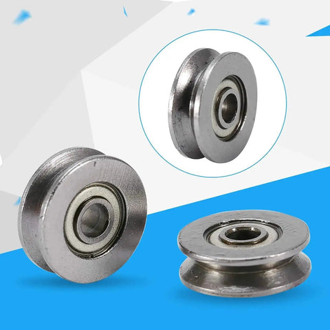 V Groove Bearings Pack Of 20 V623ZZ Guide Pulleys 3x12x4mm Miniature Carbon Steel Bearings for rail track in various angles
