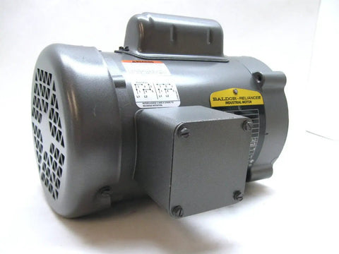 Single Unit General Purpose Single-Phase 1/3 HP AC Motor, 56C Frame TEFC Enclosure, side view, capacitor-start