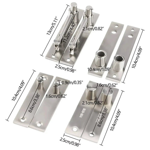 Heavy Duty 360 Degree Pivot Hinge For Hidden Bookcase And Secret Door Two Sets Center Hung Pivot Easy Install Sleek Concealed Hardware