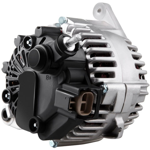 OE Replacement Alternator Compatible With Hyundai Santa Fe 2005 2006 Sonata 2005 2008 Tiburon 2005 2009 Tucson 2005 2006 And Kia Optima 2005 2010 Kia Sportage 2005 2006 11188 Ready To Roll Plug And Play Electrical Power Generator close-up view