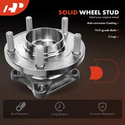 Rear Wheel Bearing And Hub Assembly For Mazda CX-9 2007 2015 AWD With 5 Lug Pattern High Load Capacity Durable Replacement