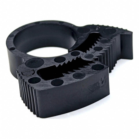 Double Grip Nylon Plastic Hose Clamp Black Double Tooth 1.82 To 1.98 Inch Clamping Diameter HC U PA66 BK 802NK8
