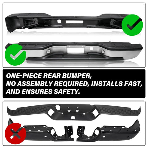 Chrome Rear Step Bumper Assembly Silverado and Sierra 1999 To 2007 Classic showing different view angles