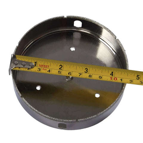 Four And A Half Inch Diamond Hole Saw With Guide For Tile Porcelain Ceramic Glass And Stone Drilling with measuring tape