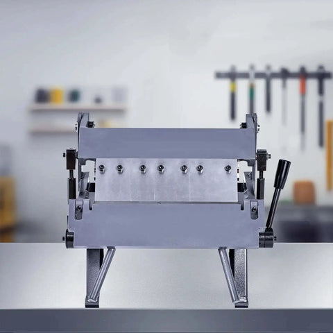 Front view of Box And Pan Brake For Sheet Metal Bending Up To 12 Inches Wide With 20 Gauge Mild Steel Capacity featuring 5 fingers