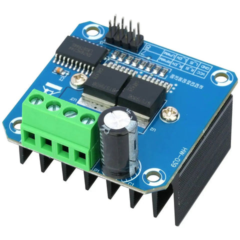 Top view of Two Pack BTS7960 43A Beefy High Power H-Bridge Motor Driver Module for Arduino projects with visible components