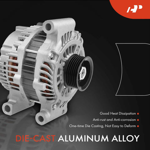 Alternator For Ford Fusion 2006 2009 V6 3.0L 12V 150A With 6 Groove Pulley Clockwise Rotation Easy Bolt On Fits Lincoln Zephyr 2006 And Mercury Milan 2006 2009 Replace 6E5T10300BA