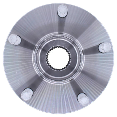 Front view of Front Driver And Passenger Side Wheel Bearing Hub Assembly Fits Toyota Avalon Camry Highlander Sienna Solara Venza Lexus ES300H ES330 ES350 RX330 RX350 RX400H RX450H Premium Replacement with studs visible.