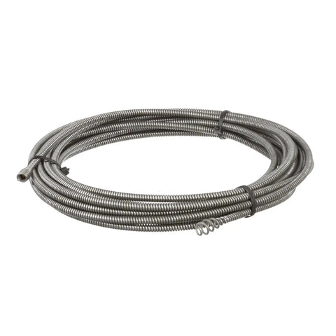 Coiled 1/4 Inch Drain Cleaning Cable 30 Ft Inner Core Snake Auger For PowerClear Drain Cleaner showing kink-resistant design