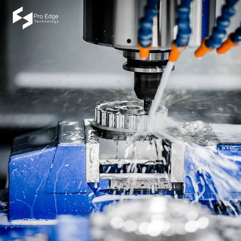 CNC machine using 6 Pcs 1/8 Inch Carbide Square End Mills, 4 Flute TIALN Coated CNC Mill Bits for steel machining