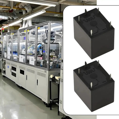Five Pack SRA-05VDC-CL Mini Power Relays with 5V DC Coils SPDT Contacts 20A at 14V DC and 10A at 125VAC, industrial setup