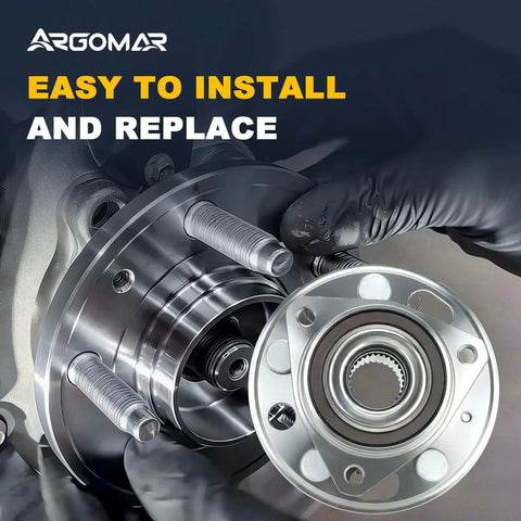 Two Piece Front And Rear Wheel Bearing Hub Assembly For Five Lug GM Vehicles Including Impala Equinox Camaro Lacrosse Regal Terrain Malibu XTS CTS Cadillac 2010s Ensures Smooth Rotation And Long Lasting Performance being installed