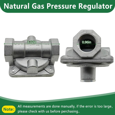 Natural Gas Pressure Regulator For Grill And Stove Lines With Three Quarter Inch FNPT Inlet, adjustable NG and propane use