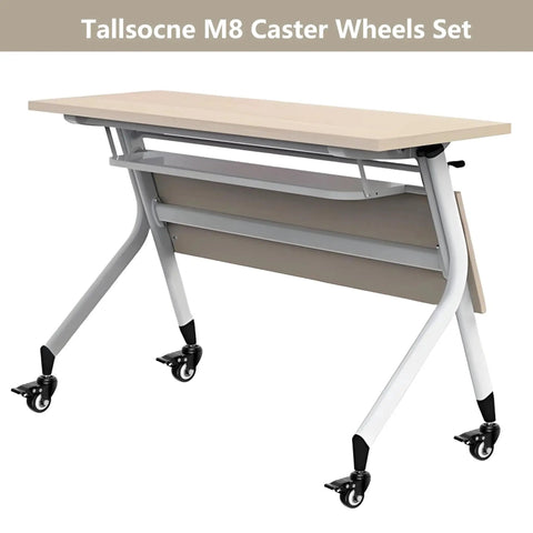 Caster Wheels Set Of Twelve 2 Inch Heavy Duty Swivel Casters With Dual Brakes And M8 Threaded Stem 400 Pound Capacity For Desk