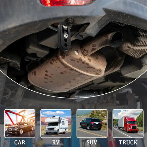Exhaust system with installed Exhaust Hanger Removal Pliers With 4 Hole Rubber Kit for universal car hangers