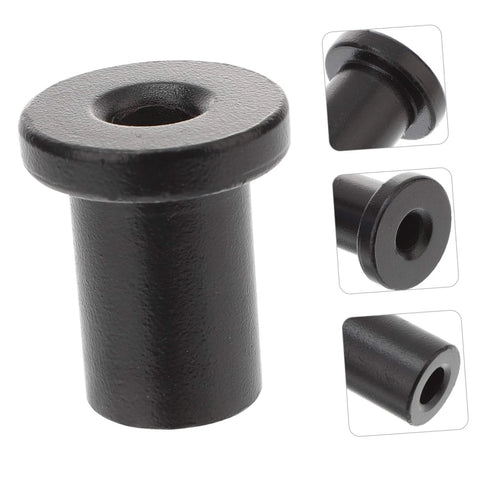 Five Pack Barn Door Track Spacers Black Connectors for Sliding Barn Doors Wall Mount Hardware for Slick Rolling Replacement and Easy Install in Farm Garage Basement Doors, close-up view