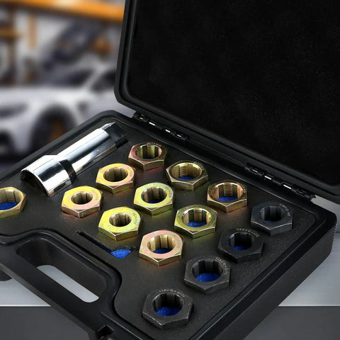 16 Piece Thread Repair Kit Metric & UNF M16 M20 M22 M24 M27 3/4 13/16 27/32 Thread Restorer Set with 27mm Extension Bar in case