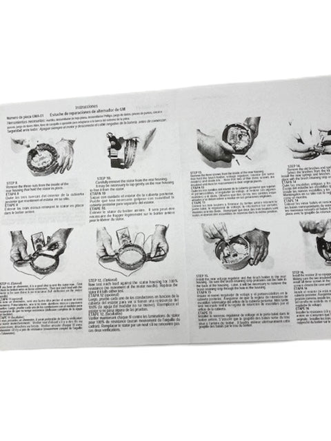DIY Alternator Repair Kit For GM Delco 10SI 12SI 15SI 17SI 40-65 Amp Alternators And Rebuild Parts instructions manual