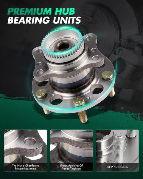 Beefed Up Rear Wheel Bearing And Hub Assembly With Abs For Hyundai Elantra 2011 Through 2016 Veloster 2012 Through 2016 Kia Forte 2014