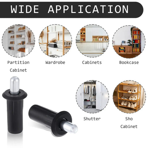 10 Pack DIY Friendly Cabinet Door Repair Pins And Damper Replacement Kit For Furniture Fittings with telescopic pins