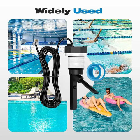Flow Switch GLX-FLO-RP For Hayward Goldline Aquarite Salt System Pool Flow Sensor Replacement with 15 ft cable visible in use
