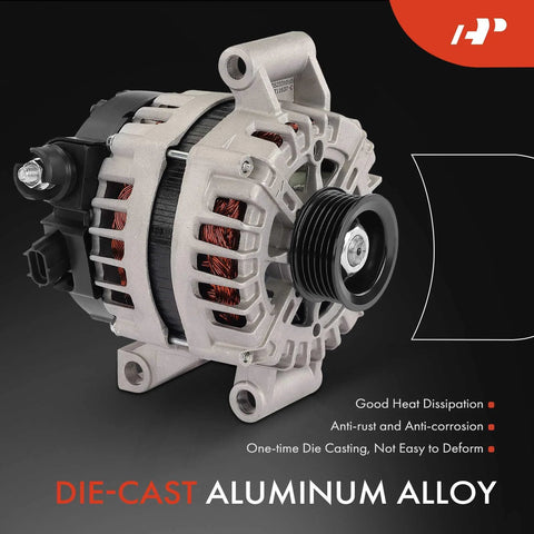 Ford F150 F250 F350 6.2L V8 Alternator Replacement 12 Volt 150 Amp With 6 Groove Pulley Clockwise Fits 2013 2014 F150