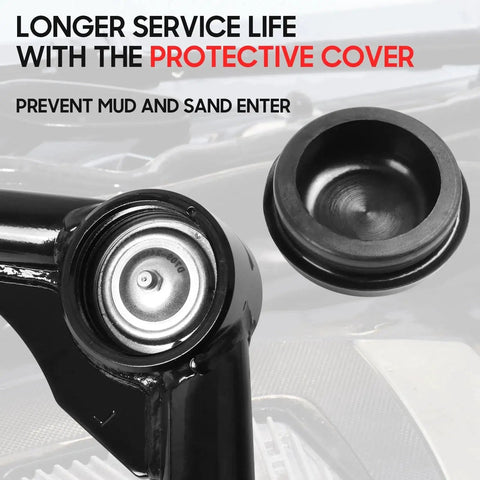 Front Upper Control Arm Kit 2-4 Inch Adjustable With Ball Joint For Ram 1500 2006-2022 And Dodge 1500 2WD 4WD close-up with protective cover