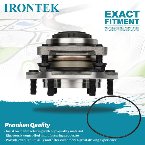 Front view of Front Wheel Hub Bearing Assembly For Toyota 4Runner FJ Cruiser And Tacoma 2003 Through 2019 Six Lug Without ABS