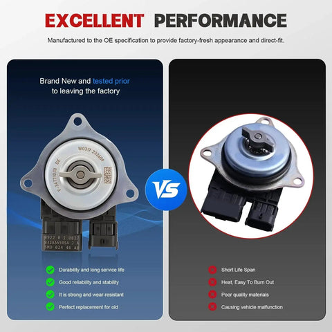 Comparison of brand new Nissan Pathfinder VVT actuator solenoid replacement for 3.5L V6 engines 2017-2020 vs. old solenoid.