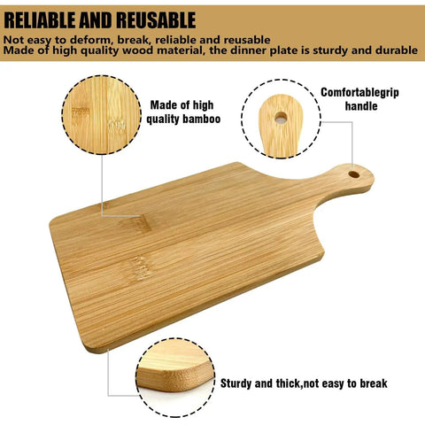 Six Piece 11 By 5 Inch Mini Charcuterie Boards With Handles Set For Crafts Unfinished Wood Cutting Boards Laser Engraving Blank Gift Idea