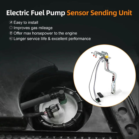 Electric Fuel Pump Assembly For Chevy And GMC Trucks 1996 1997 C1500 C2500 C3500 K1500 K2500 K3500 4.3L 5.0L 5.7L 7.4L Replace E3622S P80001S HP10001 Direct Fit Plug And Play shown
