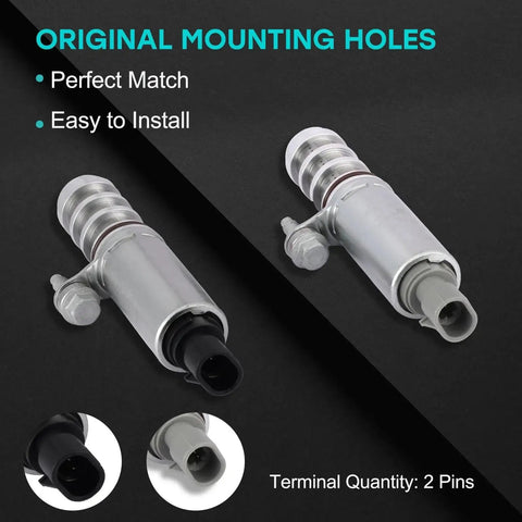 VVT Intake And Exhaust Camshaft Position Actuator Solenoid Valve Pair For Chevy HHR Cobalt Equinox Malibu GMC Terrain Buick Regal Verano Pontiac G5 G6 Saturn 2.0L 2.2L 2.4L Replacement Parts
