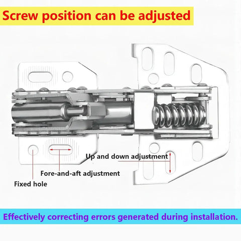 Heavy Duty Cabinet Hinges Set 2 Pack Soft Close Lid Stay Hinges For Cabinets and Furniture Doors with adjustable screws