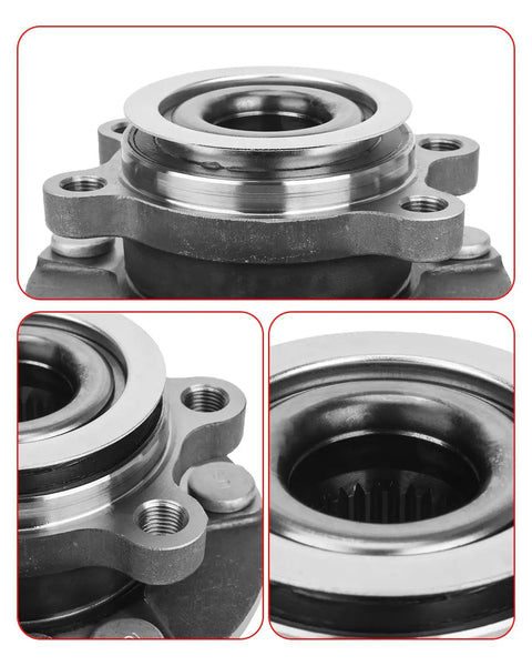 Two Pack Front Wheel Hub Bearing Assembly 513298 for Nissan Rogue 2008 to 2013 and Sentra 2007 to 2012 close-up details