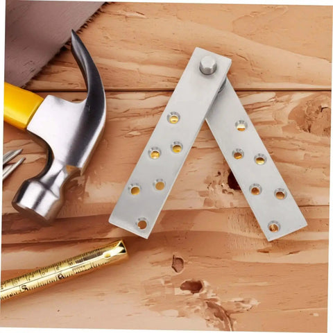 360 Degree Beefy Heavy Duty Concealed Door Hinges Stainless Steel Pivot System on wooden surface with tools